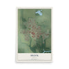 Map of Brook, Indiana, 12 x 18 inch unframed archival matte print