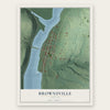 Brownsville, Indiana map print, the full design