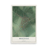 Map of Bruceville, Indiana, 12 x 18 inch unframed archival matte print