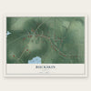 Buckskin, Indiana map print, the full design