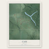 Cass, Indiana map print, the full design