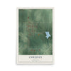 Map of Chrisney, Indiana, 12 x 18 inch unframed archival matte print