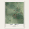 Clarksburg, Indiana map print, the full design