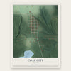 Coal City, Indiana map print, the full design