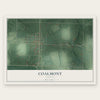 Coalmont, Indiana map print, the full design