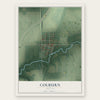 Colburn, Indiana map print, the full design