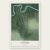 Cutler, Indiana map print, the full design