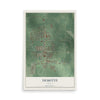 Map of DeMotte, Indiana, 12 x 18 inch unframed archival matte print