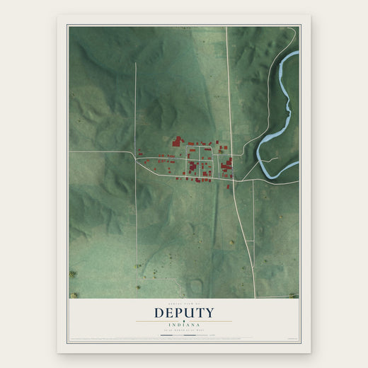 Deputy, Indiana map print, the full design