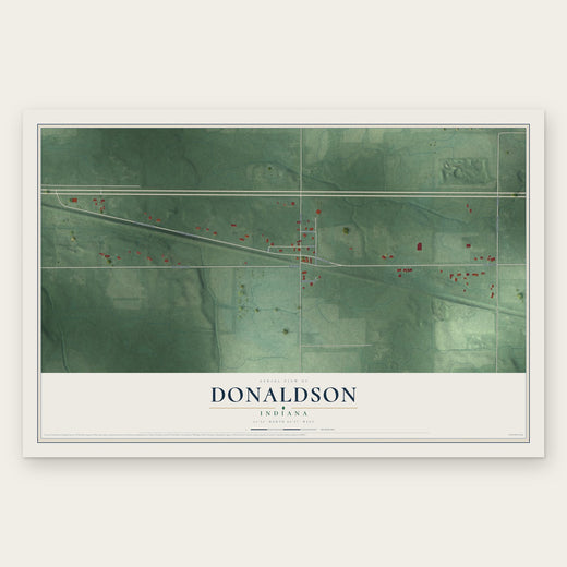 Donaldson, Indiana map print, the full design