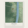 Dresser, Indiana map print, the full design