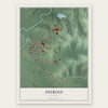 Dubois, Indiana map print, the full design