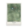 Map of Eaton, Indiana, 12 x 18 inch unframed archival matte print