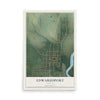 Map of Edwardsport, Indiana, 12 x 18 inch unframed archival matte print