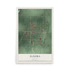 Map of Elnora, Indiana, 12 x 18 inch unframed archival matte print