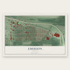 Emerson, Indiana map print, the full design