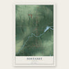 Fontanet, Indiana map print, the full design