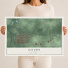 Map of Gas City, Indiana, 12 x 18 inch unframed archival matte print