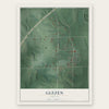 Glezen, Indiana map print, the full design