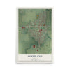 Map of Goodland, Indiana, 12 x 18 inch unframed archival matte print