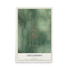 Map of Greensboro, Indiana, 12 x 18 inch unframed archival matte print