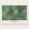 Groverton, Indiana map print, the full design