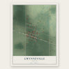 Gwynneville, Indiana map print, the full design