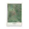 Map of Hamlet, Indiana, 12 x 18 inch unframed archival matte print