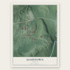 Hashtown, Indiana map print, the full design