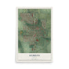 Map of Hebron, Indiana, 12 x 18 inch unframed archival matte print