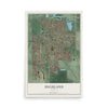 Map of Highland, Indiana, 12 x 18 inch unframed archival matte print