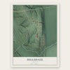 Hillsdale, Indiana map print, the full design