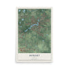Map of Hobart, Indiana, 12 x 18 inch unframed archival matte print
