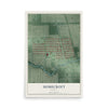 Map of Homecroft, Indiana, 12 x 18 inch unframed archival matte print