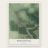 Hortonville, Indiana map print, the full design