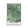 Map of Indian Village, Indiana, 12 x 18 inch unframed archival matte print