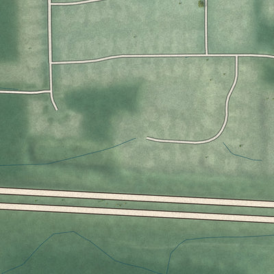 Second close-up of the map of Indian Village, Indiana print showing more streets and buildings