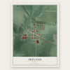 Ireland, Indiana map print, the full design