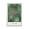 Map of Jasonville, Indiana, 12 x 18 inch unframed archival matte print