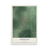 Map of Jonesville, Indiana, 12 x 18 inch unframed archival matte print