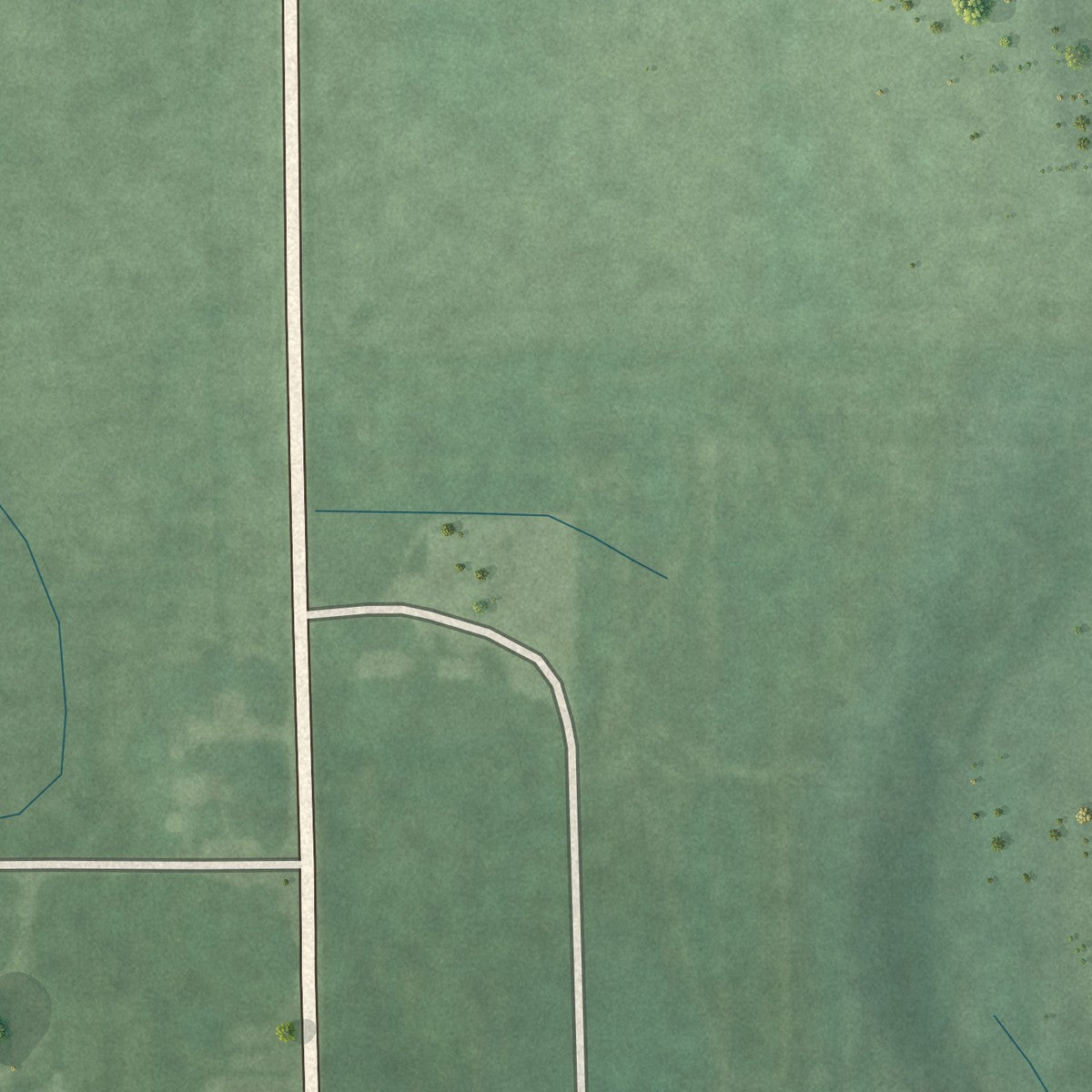 Second close-up of the map of Jonesville, Indiana print showing more streets and buildings