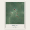 Judyville, Indiana map print, the full design