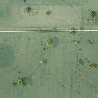 Second close-up of the map of Kempton, Indiana print showing more streets and buildings