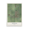 Map of Kentland, Indiana, 12 x 18 inch unframed archival matte print