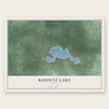 Koontz Lake, Indiana map print, the full design