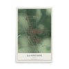 Map of La Fontaine, Indiana, 12 x 18 inch unframed archival matte print