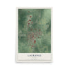 Map of Lagrange, Indiana, 12 x 18 inch unframed archival matte print