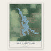 Lake Dalecarlia, Indiana map print, the full design