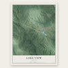 Lake View, Indiana map print, the full design