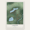 Laketon, Indiana map print, the full design